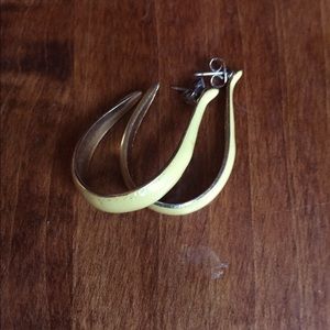 Vintage teardrop yellow earrings